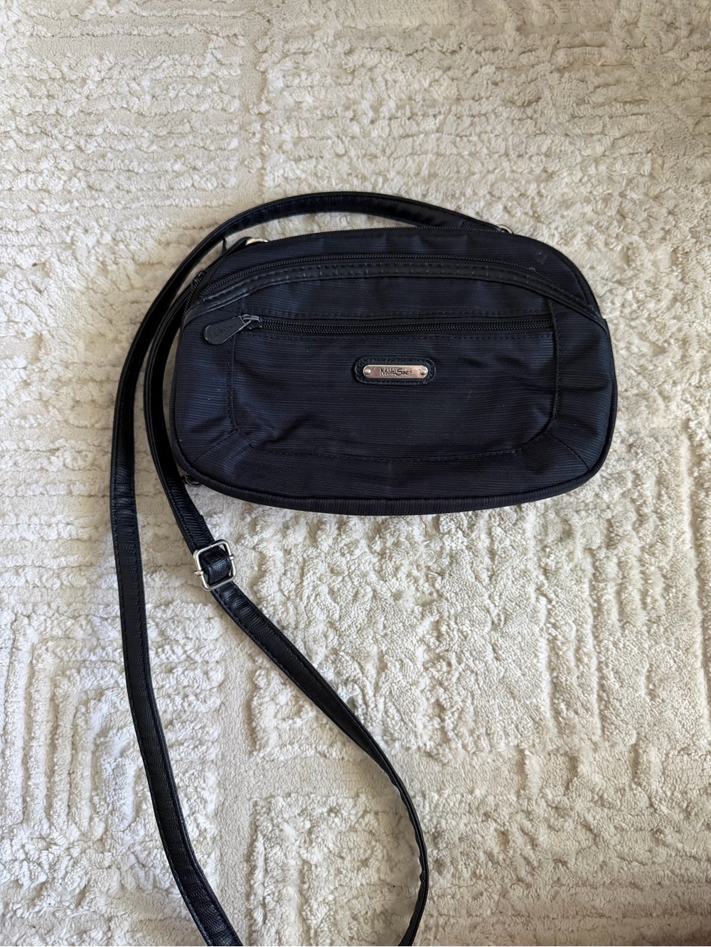 black nylon MultiSac crossbody bag
